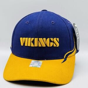 VTG Minnesota Vikings NFL Hat SPL28 Strap Back Deadstock 90s NOS Cap